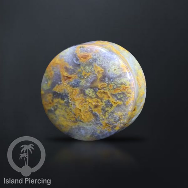 Genuine stone ear plugs untuk tinidik Piercing large Gauge