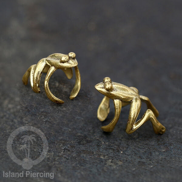 Brass Ear-cuffs anting perhiasan kuningan penjepit telinga variasi Binatang & Seranga