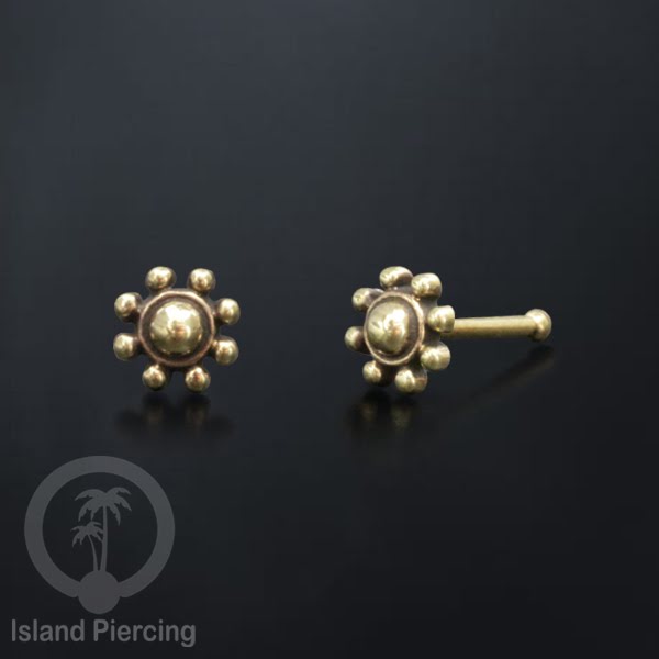 Anting Tindik Hidung, Perhiasan hidung terbuat dari Kuningan, Brass Nose pins