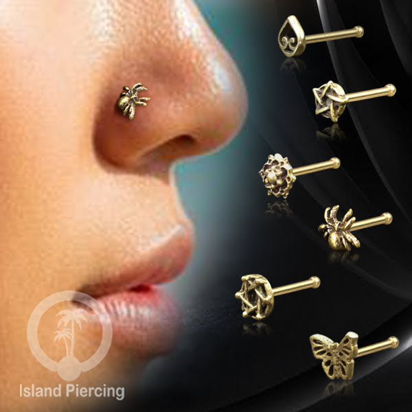 Tindik Hidung Kuningan Nose Pin Brass Nose Jewelry desain khusus Island Piercing