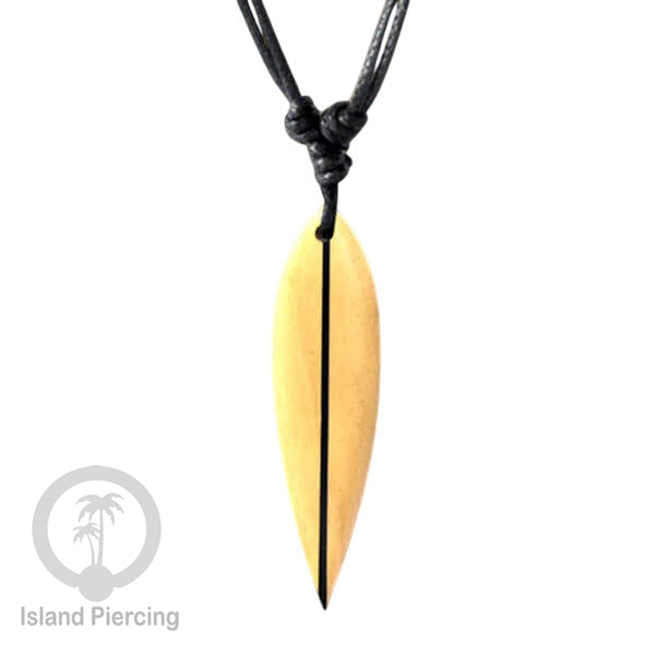 Kalung bandul kayu motif surfing Wooden surf board Necklaces
