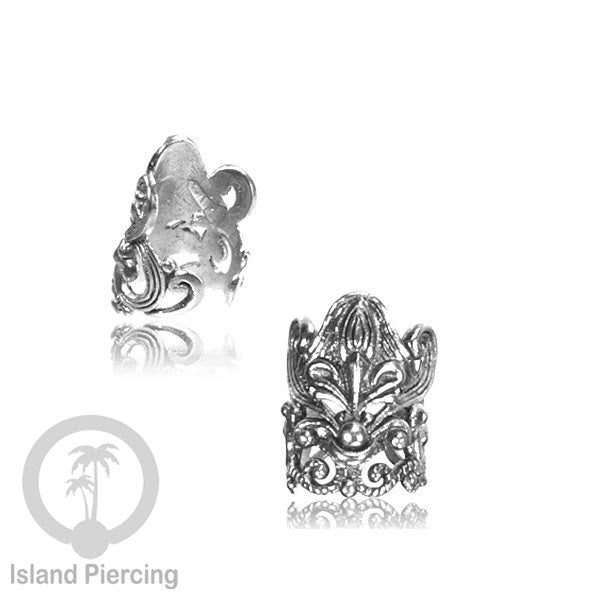 White Brass Ear-cuffs anting perhiasan kuningan putih penjepit telinga banyak variasi unik, bisa pakai tanpa lubang.