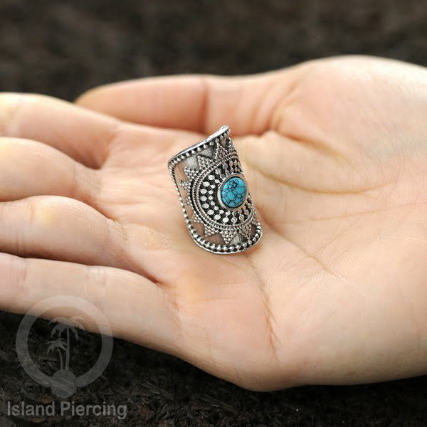White Brass Ear-cuffs anting perhiasan kuningan putih penjepit telinga ukuran besar.