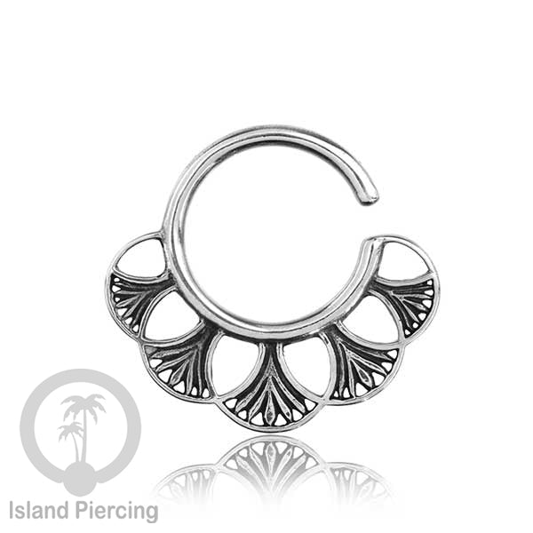 White Brass Piercing expander, Tindik lubang besar motif ang menarik termasuk ular.
