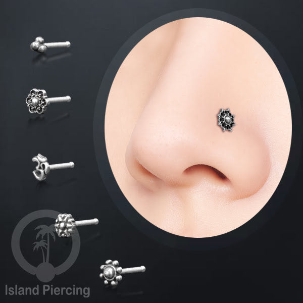 Nose Pin Piercing Silver 925 asli Jewelry Perhiasan Perak Hidung banyak desain