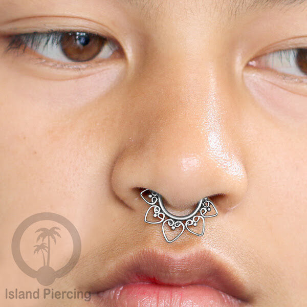 Septum Piercing dan Tindik Anting Perak 925 untuk telinga, Tragus, Daith dan Helix Piercing