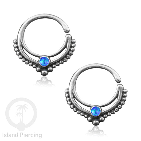 Septum Piercing dan Tindik Anting Perak, 925 Silver, Tragus, Daith dan Helix Piercing batu dan kristal