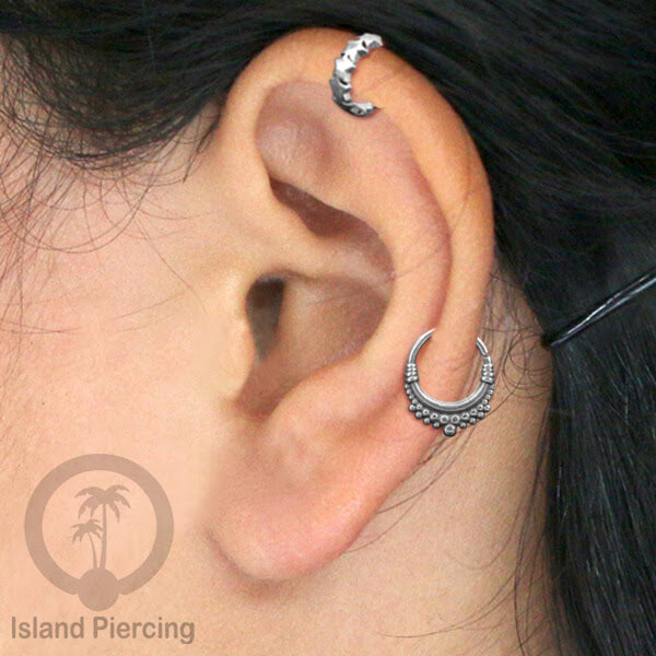 Septum Piercing dan Tindik Anting Perak, 925 Silver, Tragus, Daith dan Helix Piercing 6,8,10mm