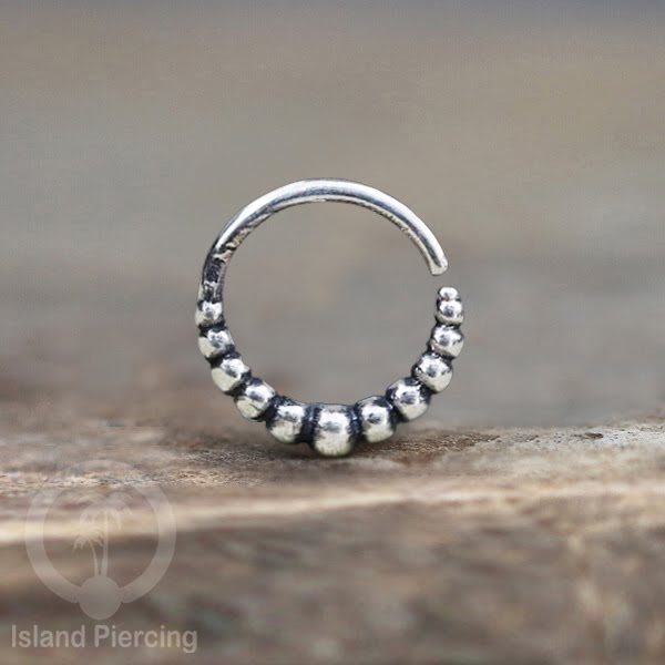 Septum Piercing dan Tindik Anting Perak, 925 Silver, Tragus, Helix dan Daith Piercing 6,8,10mm