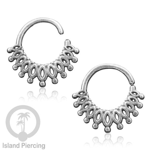 Septum Piercing dan Tindik Anting Perak, 925 Silver,Daith , Helix dan Tragus Piercing 6,8,10mm