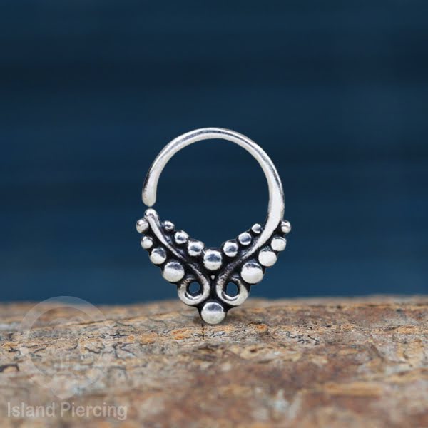 Septum Piercing dan Tindik Anting Perak, 925 Silver,Daith , Tragus dan Helix Piercing 6,8,10mm