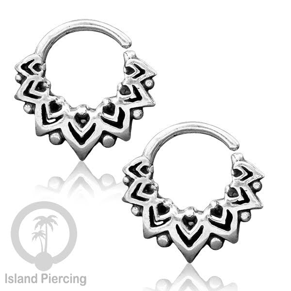 Septum Piercing dan Tindik Anting Perak, 925 Silver,Daith , Tragus dan Helix Piercing 6,8,10mm