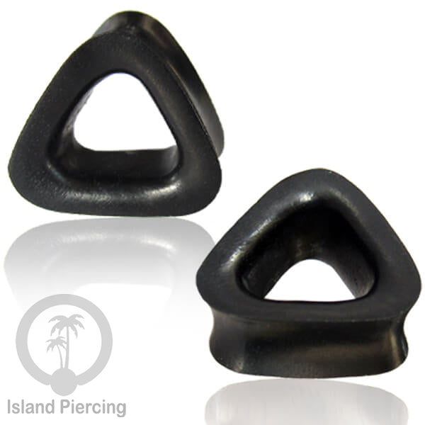 Plug Bolong Tindik Segitiga Triangle shaped Wooden Flesh Tunnel, Bali Style plug