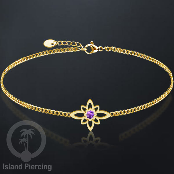 Gelang stainless steel dengan berbagai desain dan hiasan epoksi. Warna gold.