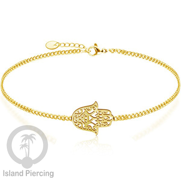Gelang Tangan buatan Stainless Steel banyak pilihan motif. Cocok untuk Anak dan Dewasa, warna gold.