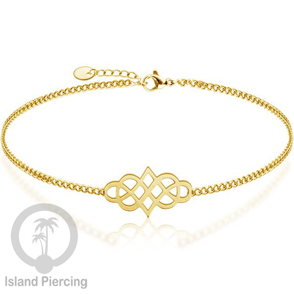 Gelang Tangan buatan Stainless Steel banyak pilihan motif. warna gold.