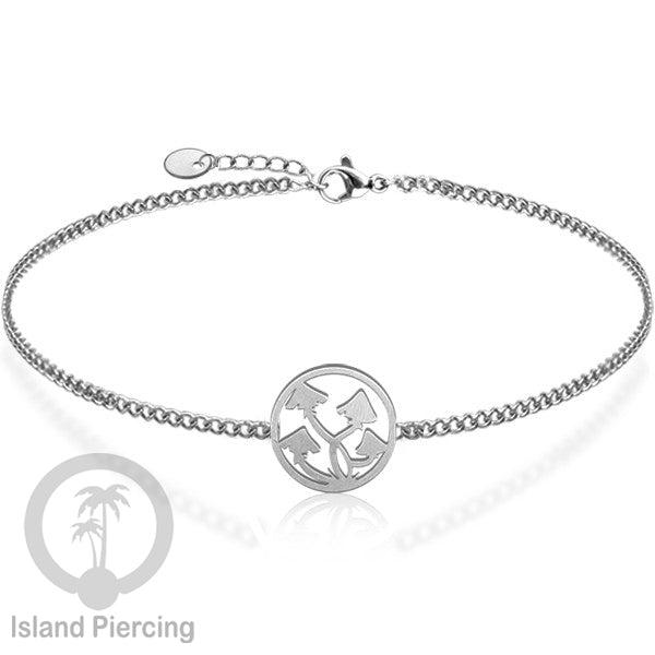 Gelang stainless steel, mandala gelang, pentagram gelang, mushroom gelang, warna gold atau silver.