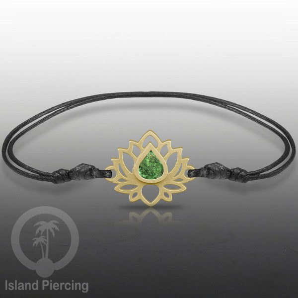 Gelang Tangan Lotus buatan baja stainless steel warna gold dan silver dengan warna Epoxy