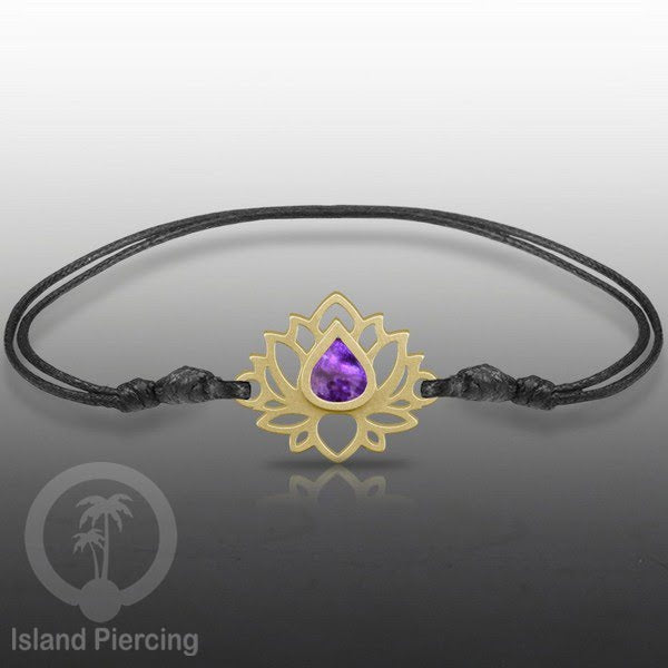 Gelang Tangan Lotus buatan baja stainless steel warna gold dan silver dengan warna Epoxy