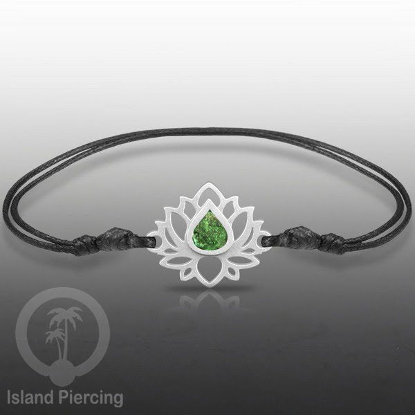 Gelang Tangan Lotus buatan baja stainless steel warna gold dan silver dengan warna Epoxy