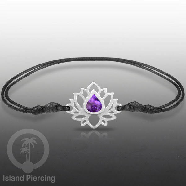 Gelang Tangan Lotus buatan baja stainless steel warna gold dan silver dengan warna Epoxy