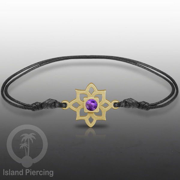 Gelang Tangan Stainless Steel motif Bunga dan Mandala warna gold dengan warna Epoxy