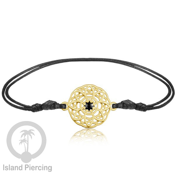 Gelang Tangan Stainless Steel desain Geometric dan Bunga warna gold isi warna Epoxy