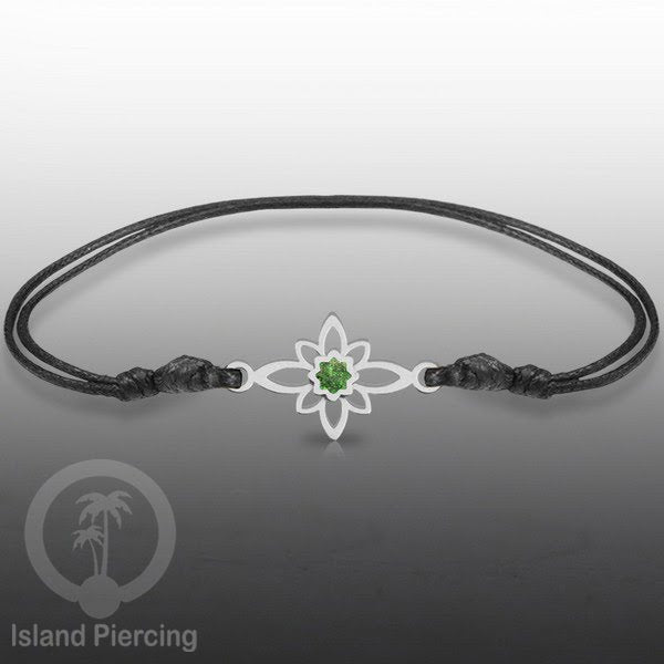 Gelang Tangan Stainless Steel motif Mandala dan Bunga warna silver dekorasi dengan Epoxy