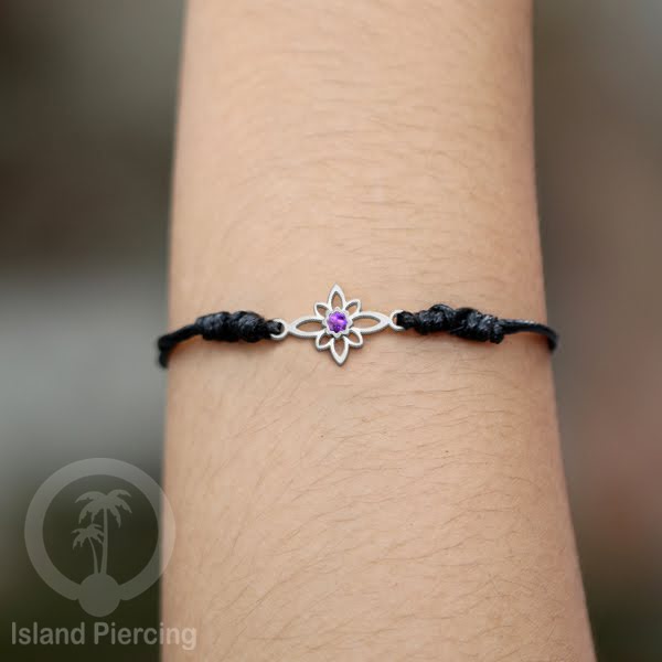 Gelang Tangan Stainless Steel motif Mandala dan Bunga warna silver dekorasi dengan Epoxy