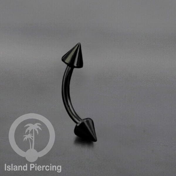 Tindik Alis dan Rook Piercing Curved Barbell model yang polos tiga warna