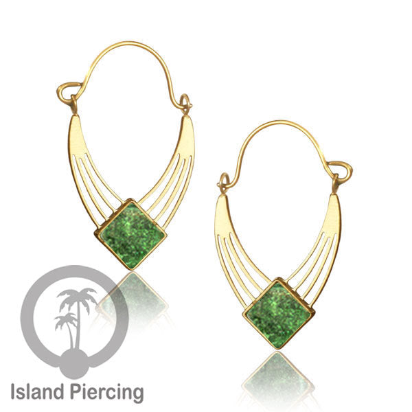 Anting stainless steel warna gold dengan epoxy banyak pilihan warna