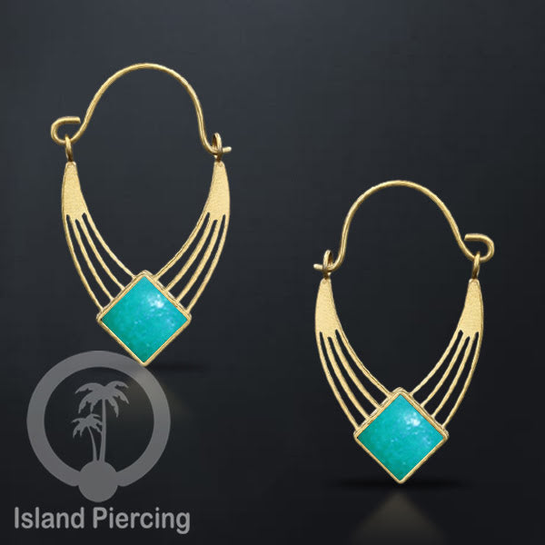 Anting stainless steel warna gold dengan epoxy banyak pilihan warna