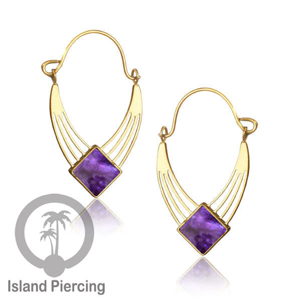Anting stainless steel warna gold dengan epoxy banyak pilihan warna