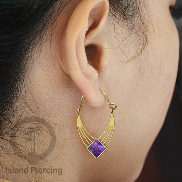 Anting stainless steel warna gold dengan epoxy banyak pilihan warna