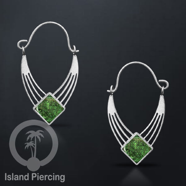 Anting stainless warna silver dengan banyak pilihan warna epoxy