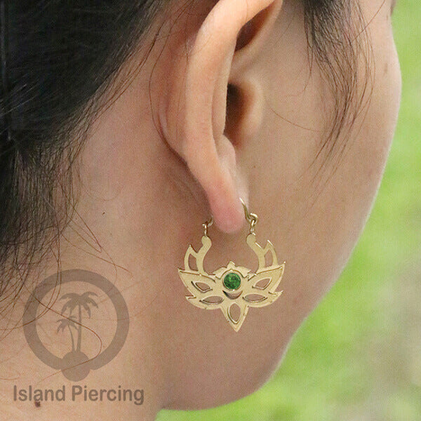 Anting stainless 3 lapis motif unik warna gold dengan epoxy banyak pilihan warna.