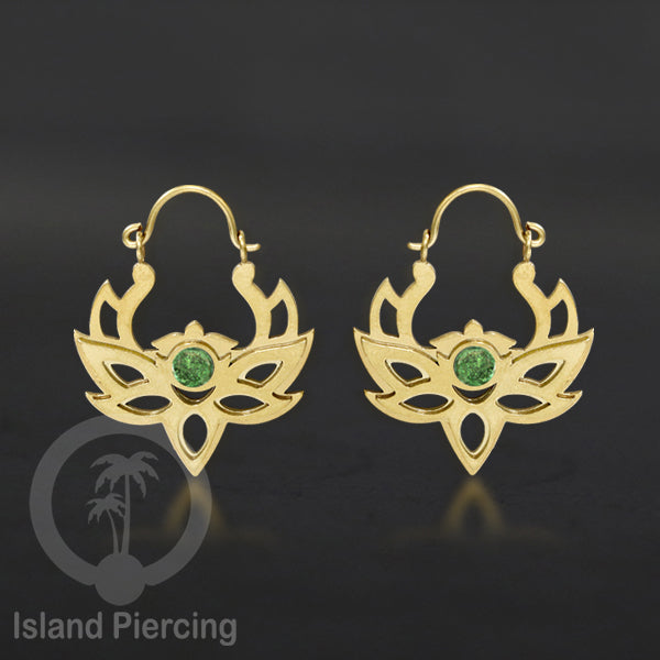 Anting stainless 3 lapis motif unik warna gold dengan epoxy banyak pilihan warna.