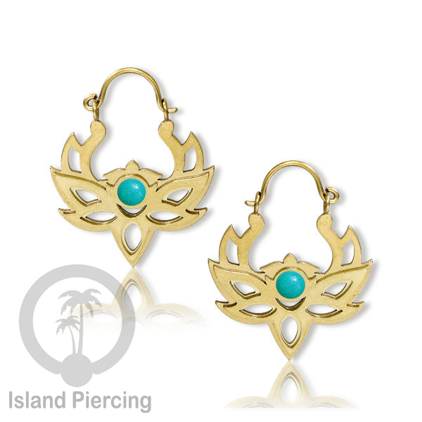 Anting stainless 3 lapis motif unik warna gold dengan epoxy banyak pilihan warna.