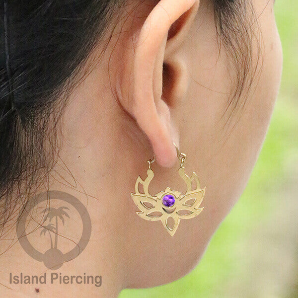 Anting stainless 3 lapis motif unik warna gold dengan epoxy banyak pilihan warna.