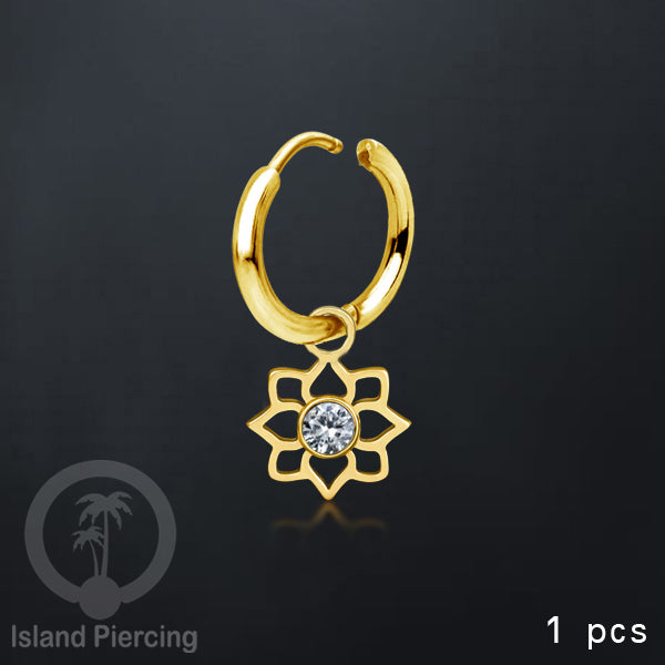 Anting Hoop warna emas dengan liontin, perhiasan dekoratif, berisi warna epoksi atau kristal zirkonia