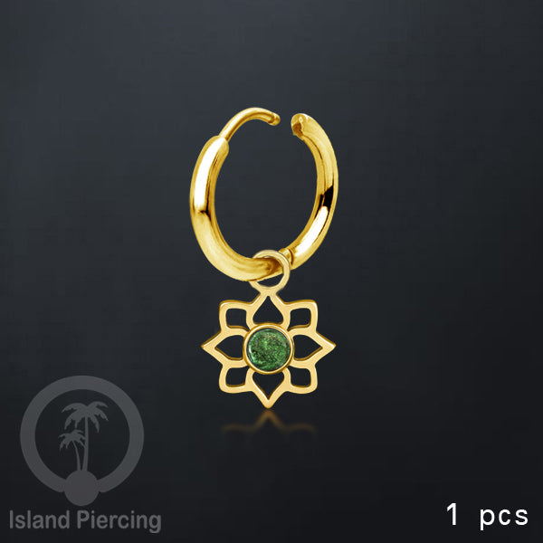 Anting Hoop warna emas dengan liontin, perhiasan dekoratif, berisi warna epoksi atau kristal zirkonia