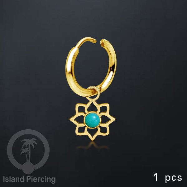 Anting Hoop warna emas dengan liontin, perhiasan dekoratif, berisi warna epoksi atau kristal zirkonia