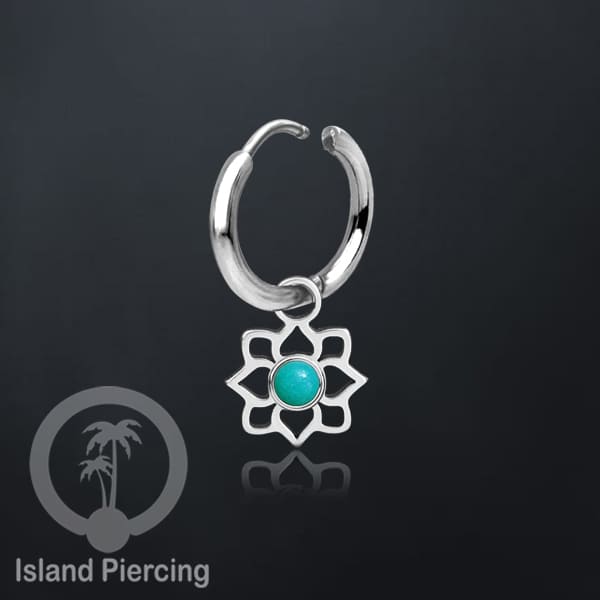 Anting Hoop warna Silver dengan Charm, Hiasan Perhiasan, berisi warna epoxy atau Kristal Zirconia
