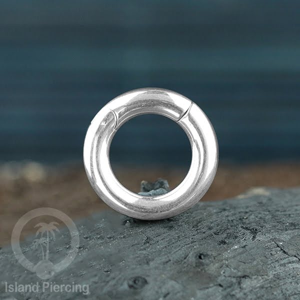Tindik Telinga Stainless Steel Ear Weight model Clicker Ring sistem magnetik
