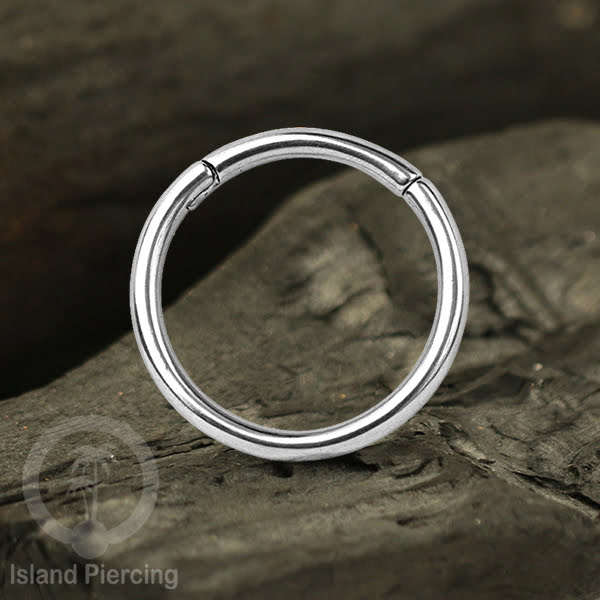 Tindik Telinga Stainless Steel Ear Weight model Clicker Ring sistem magnetik