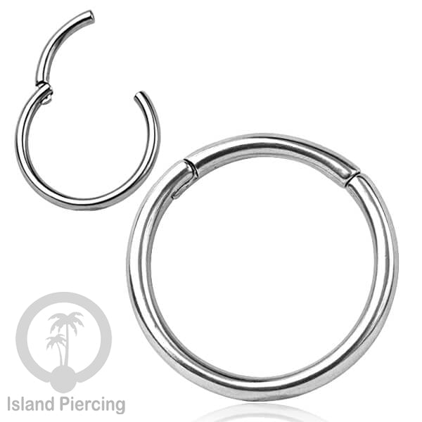Tindik Telinga Stainless Steel Ear Weight model Clicker Ring sistem magnetik