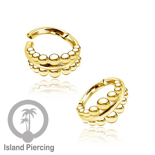 Stainless Steel Anting Clicker Septum Piercing Tragus Conch warna silver