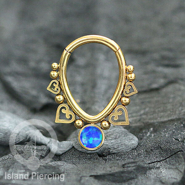 Piercing Septum dan anting stainless piercing dengan kristal dan batu