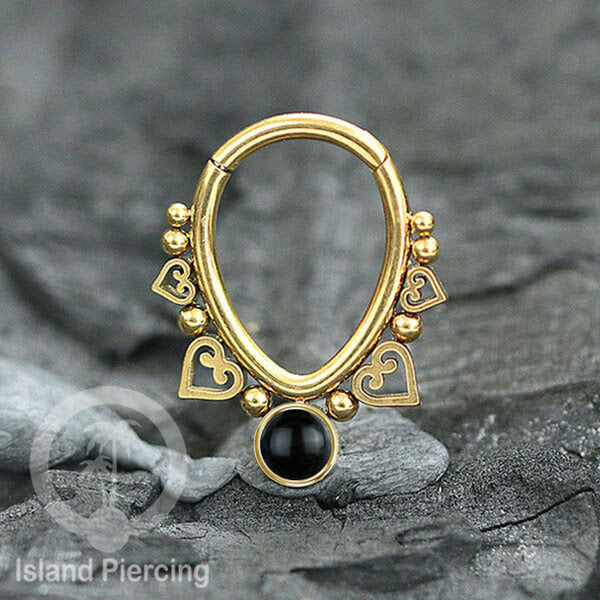 Piercing Septum dan anting stainless piercing dengan kristal dan batu