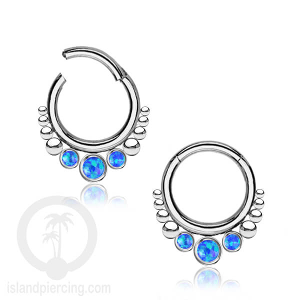 Piercing stainless 316L Tragus Anting Septum dengan 3 batu